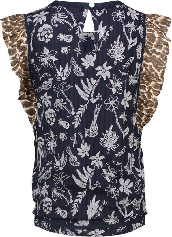 Vingino ! Meisjes Shirt Korte Mouw Maat 128 All Over Print Diverse