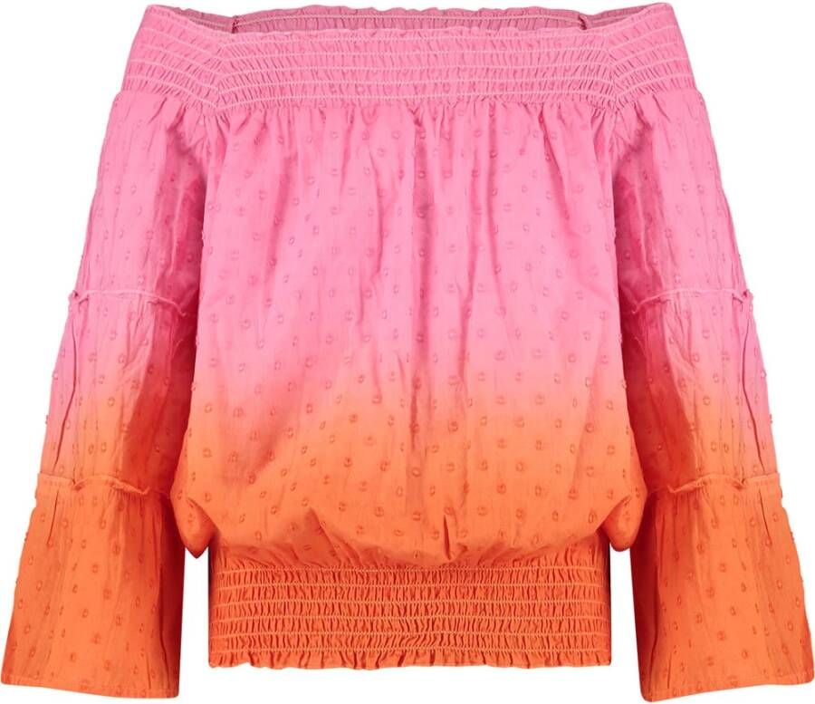 VINGINO Leny tuniek met smockwerk en dip dye dessin