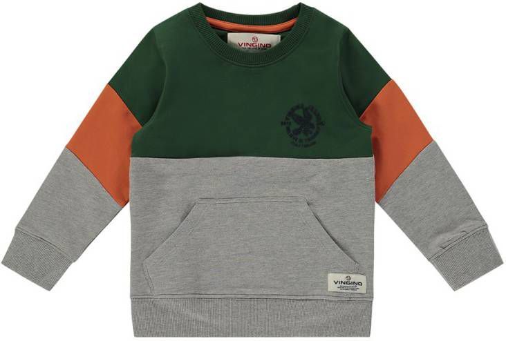 Vingino Baby truien online kopen? Vergelijk op Vingino sweater Nash mini met tekst en 3D applicatie neon