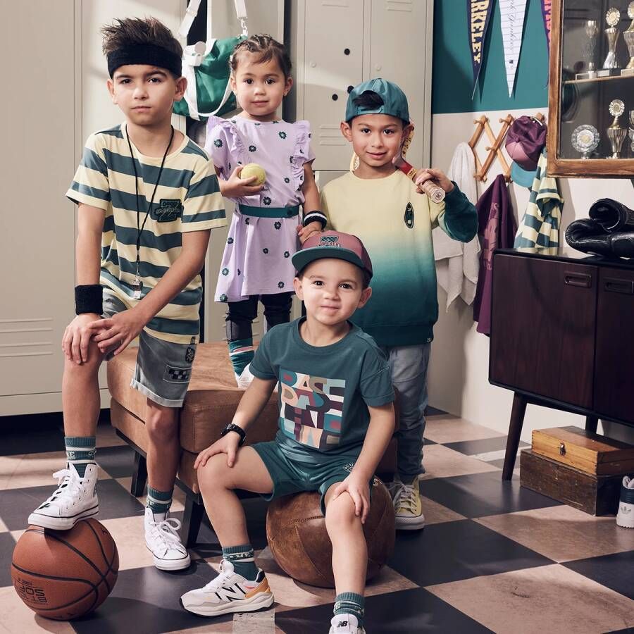 Z8 ! Jongens Sok -- Groen Katoen/polyester/elasthan