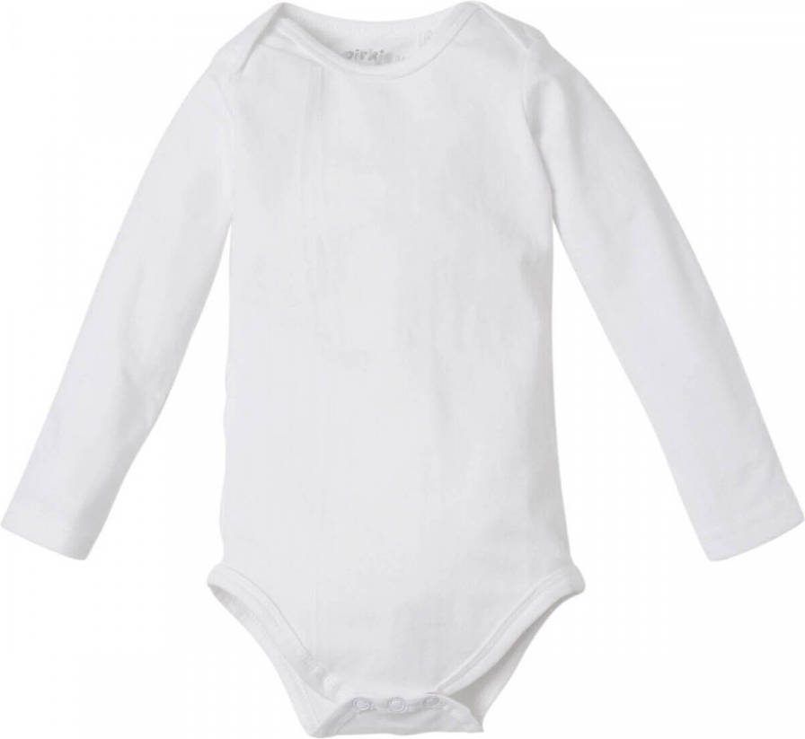 Dirkje ! Unisex Romper Lange Mouw Maat 56 Wit Katoen/elasthan