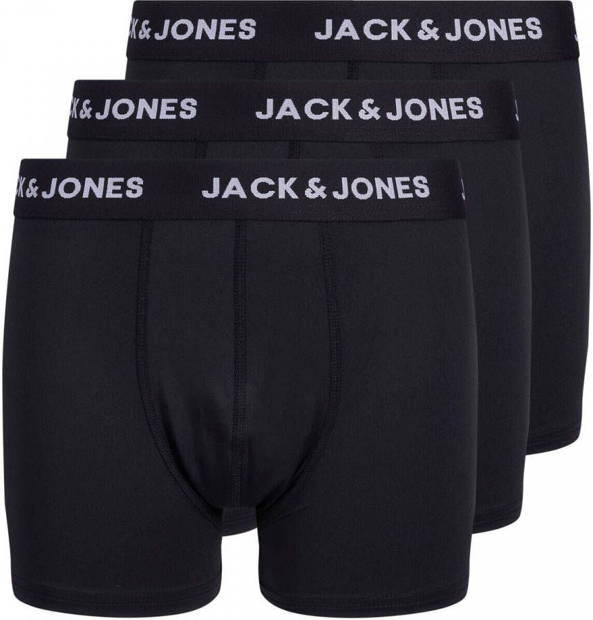 JACK & JONES JUNIOR boxershort set van 3 zwart