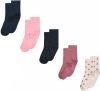 NAME IT KIDS sokken met all over print set van 5 roze online kopen