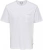 ONLY & SONS regular fit T shirt ONSROY bright white online kopen