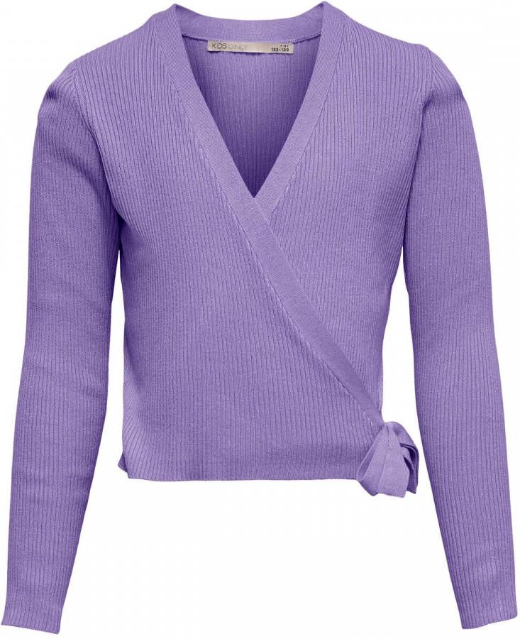 ONLY KIDS GIRL ribgebreid vest KOGJOLIE paars
