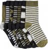 WE Fashion sokken set van 7 kaki/zwart online kopen