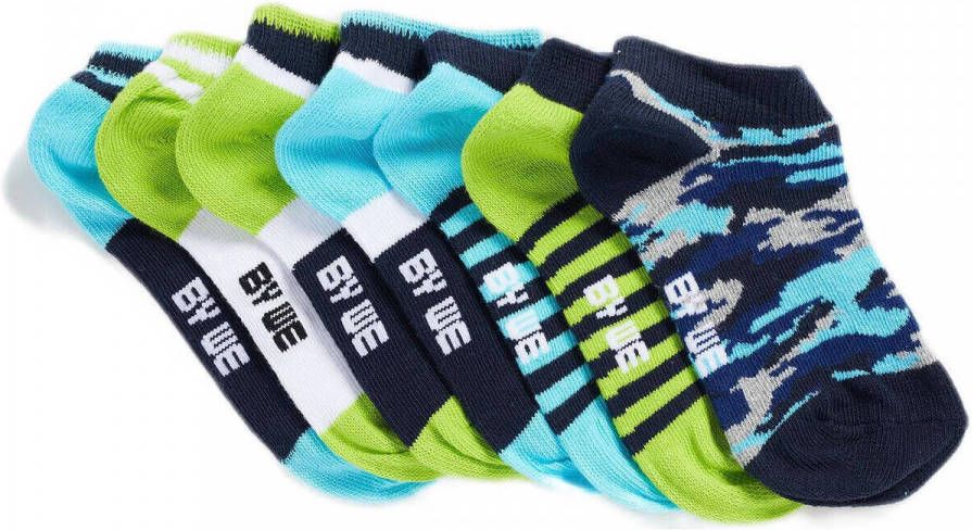 WE Fashion enkelsokken set van 7 multi color