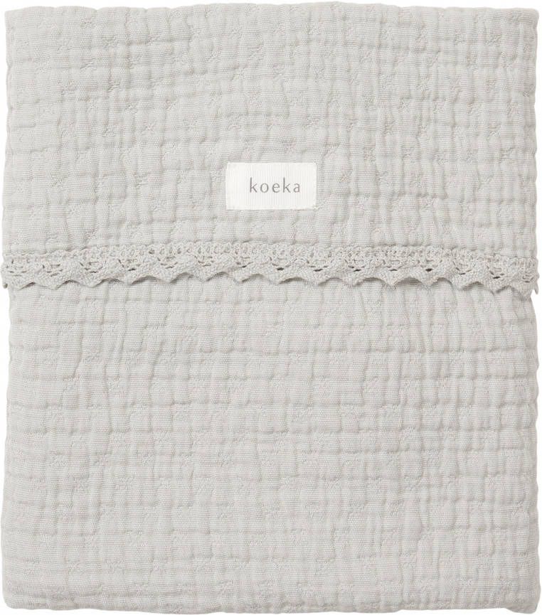 Koeka Elba baby wiegdeken 75x100 cm grey wave