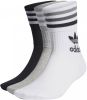 Adidas Originals Kousen Mid Cut Crew 3 Pak Wit/Zwart/Grijs online kopen