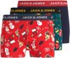 Jack & jones Geschenkkoffer, set van 3 boxershorts met kerstthema online kopen