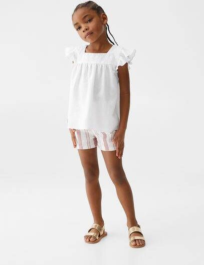 MANGO BABY Blouse met ruchesmouwen