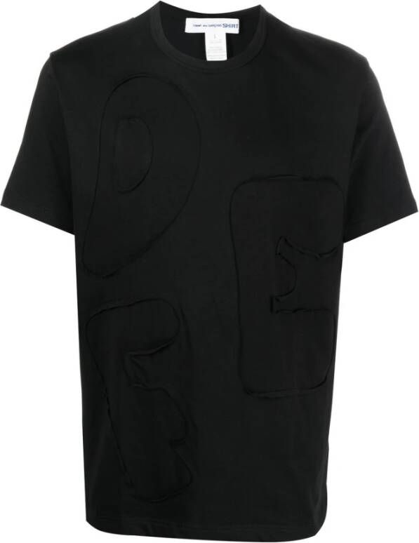 Comme des Garçons Zoals jongens en zwarte poloshirts en poloshirts , Zwart, Heren