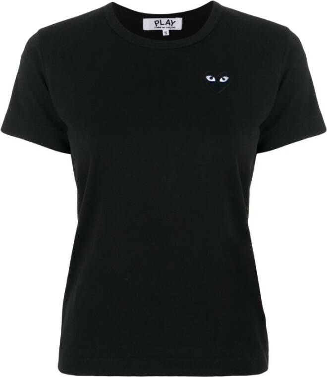 Comme des Garçons Zoals jongens en zwarte poloshirts en poloshirts , Zwart, Dames