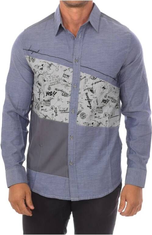 Desigual Casual Overhemden Grijs Heren