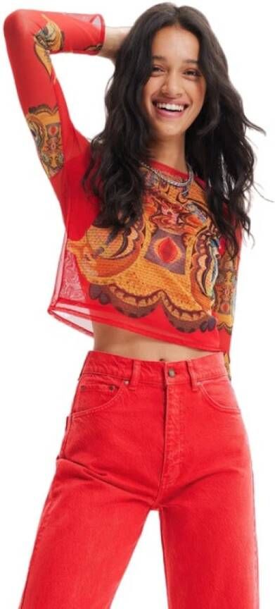 Desigual TS Groove 22Wwtk44 , Rood, Dames