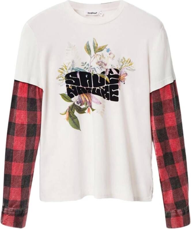 Desigual TS Clea 22Wwtk12 , Wit, Dames