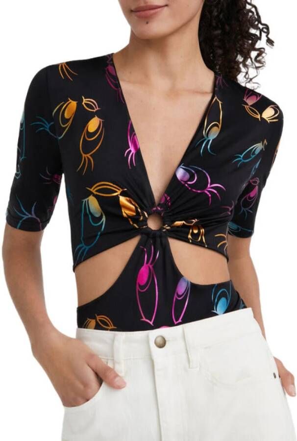 Desigual Long Sleeve Tops , Zwart, Dames