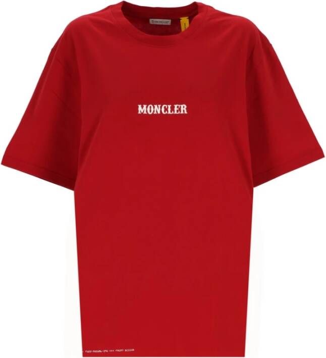 Moncler T Shirts , Rood, Heren