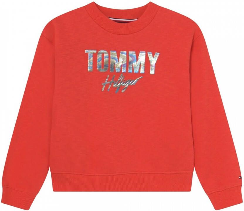 Tommy Hilfiger Sweater met holografische logoprint