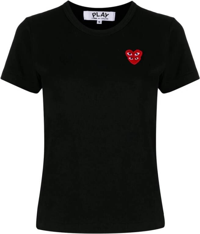 Comme des Garçons Zoals jongens en zwarte poloshirts en poloshirts , Zwart, Dames