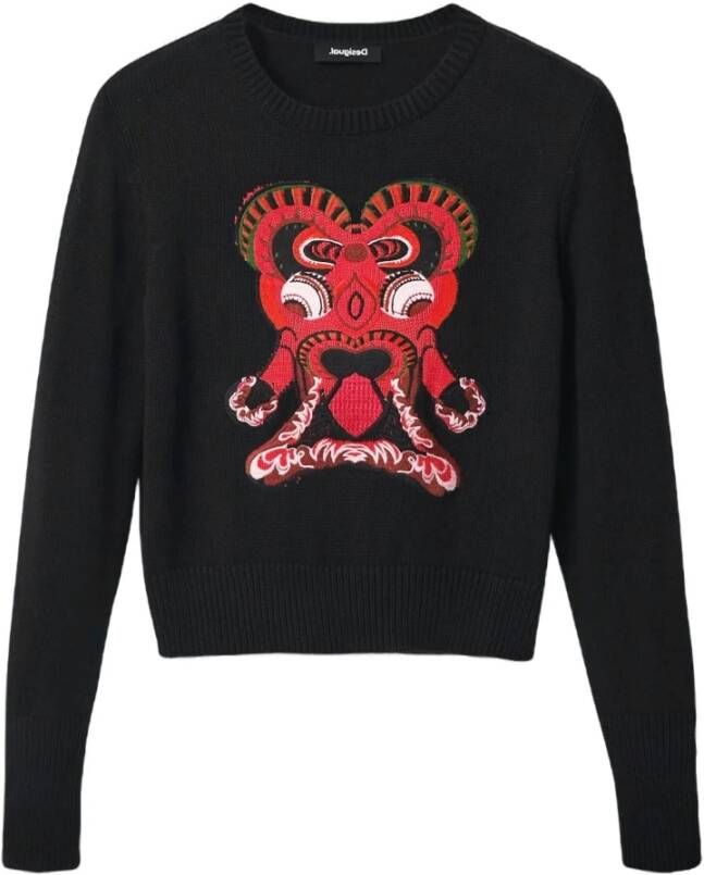 Desigual Tops met lange mouwen , Zwart, Dames
