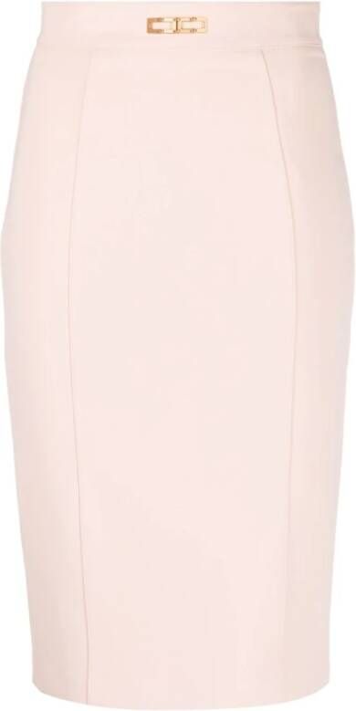 Elisabetta Franchi Midi rok , Roze, Dames