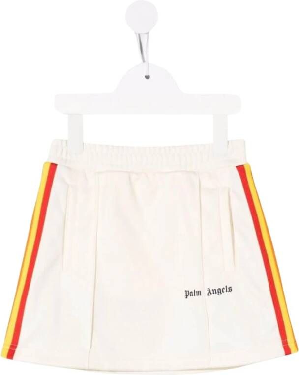 Palm Angels Skirt with logo , Beige, Dames