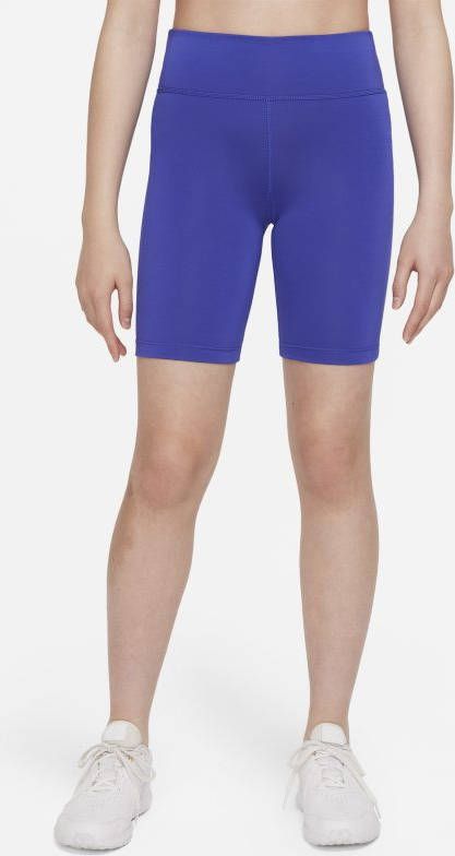 Nike Dri FIT One Bikeshorts voor meisjes Blauw