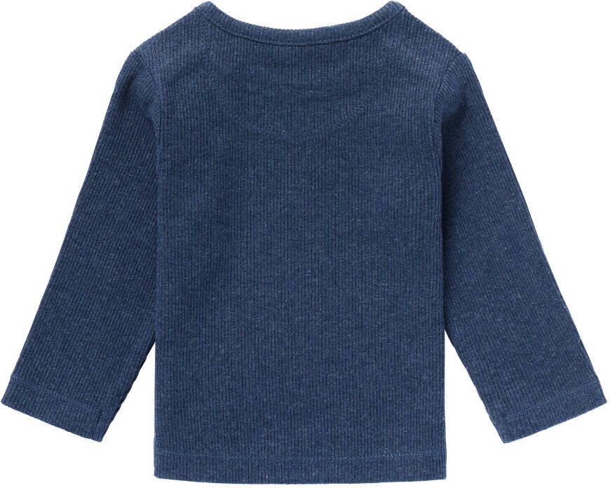 Noppies ! Unisex Shirt Lange Mouw -- Donkerblauw Katoen/polyester/elasthan