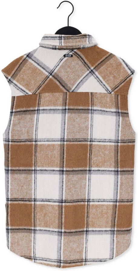 Retour Jeans Claire gilet van fleece met ruitdessin