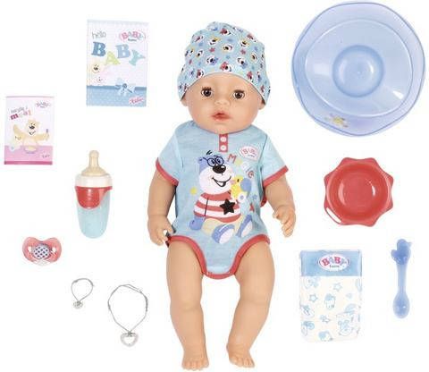 Baby Born Babypop Magic Boy, 43 cm met 10 levensechte functies(set, 13 delig )