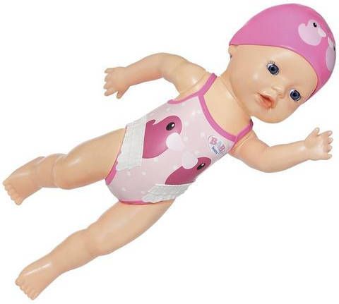 Baby Born Babypop My First Swim Girl, 30 cm zwemt met borstcrawl en vlinderslag