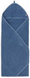 jollein Hooded Towel Badstof jeans blauw 75 x 75 cm