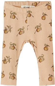 LIL' ATELIER BABY slim fit broek NBFGAYA met biologisch katoen beige