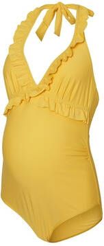 MAMALICIOUS zwangerschapsbadpak MLANITA met ruches geel