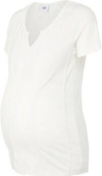MAMALICIOUS zwangerschapsshirt Sabrine met biologisch katoen wit