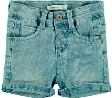 name it Shorts Nmmsofus Dnmbance light blauw denim