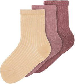 NAME IT MINI sokken NMFSTORM set van 3 roze