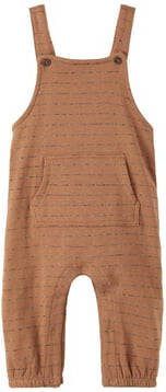 NAME IT BABY newborn baby gestreepte tuinbroek NBMSOEREN bruin