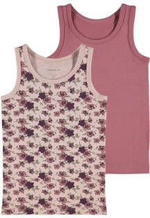 name it ! Meisjes 2 Pack Hemd -- Diverse Kleuren Katoen/elasthan