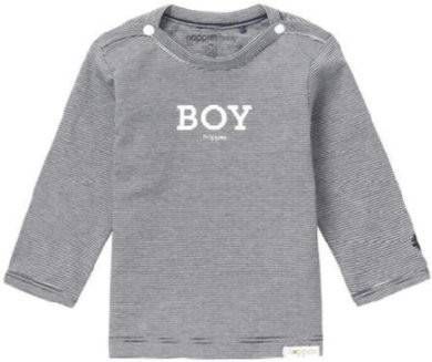 Noppies ! Jongens Shirt Lange Mouw Maat 56 Donkerblauw Katoen/elasthan