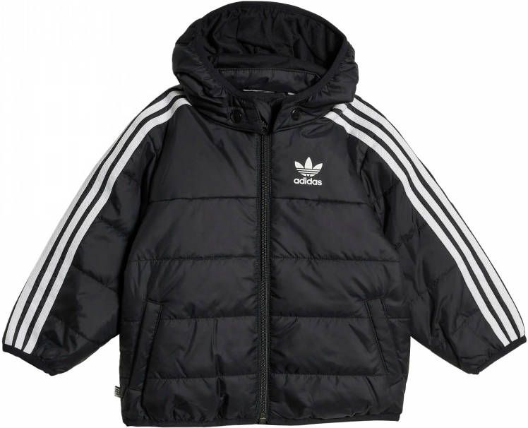 Adidas Gewatteerd jack met logoprint en afneembare capuchon