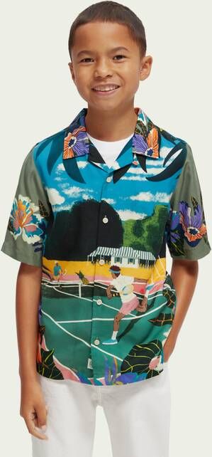 Scotch & Soda Relaxed fit camp overhemd met print