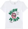 Only Alleen Koglucy Fit S/S Sparkle Top Box Jrs Bright White/Believe Lush Mead | Freewear humor , Wit, Dames online kopen