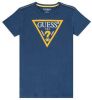 Guess ! Jongens Shirt Korte Mouw Maat 152 Donkerblauw Katoen online kopen