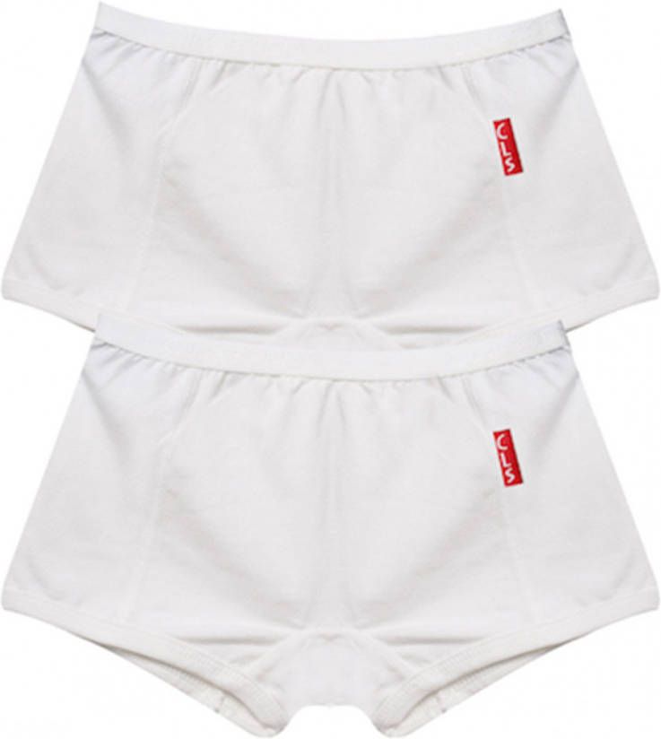 Claesens ! Meisjes 2-pack Boxers Maat 140 Wit Katoen/lycra
