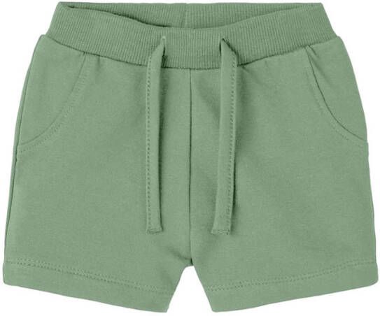 name it Babykleding Nbmfolmer Swe Shorts Unb Groen