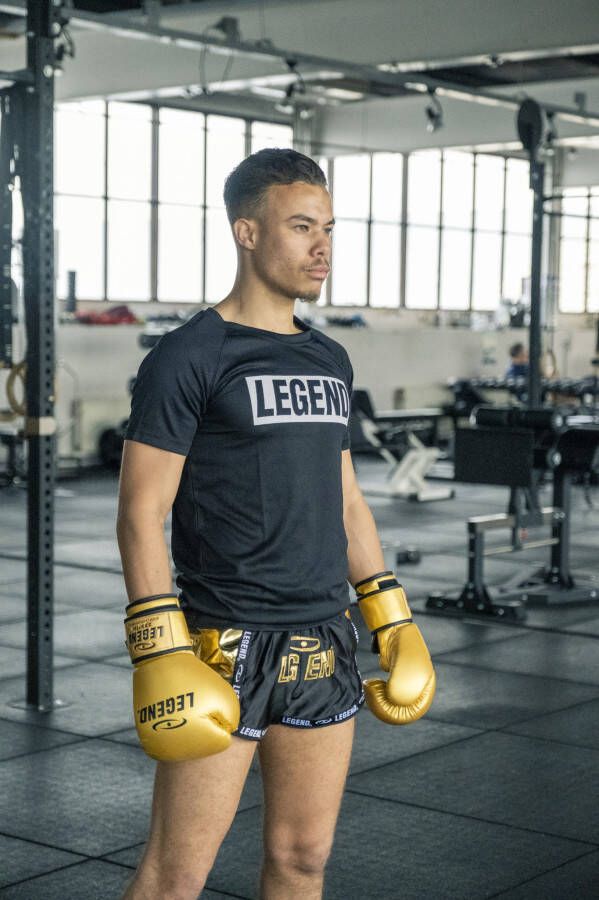 Fietsaccessoires Legend Sports Kickboksshort Trendy Unisex Satijn/mesh Zwart Mt