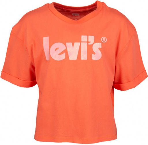 Levis ! Meisjes Shirt Korte Mouw -- Koraal Katoen