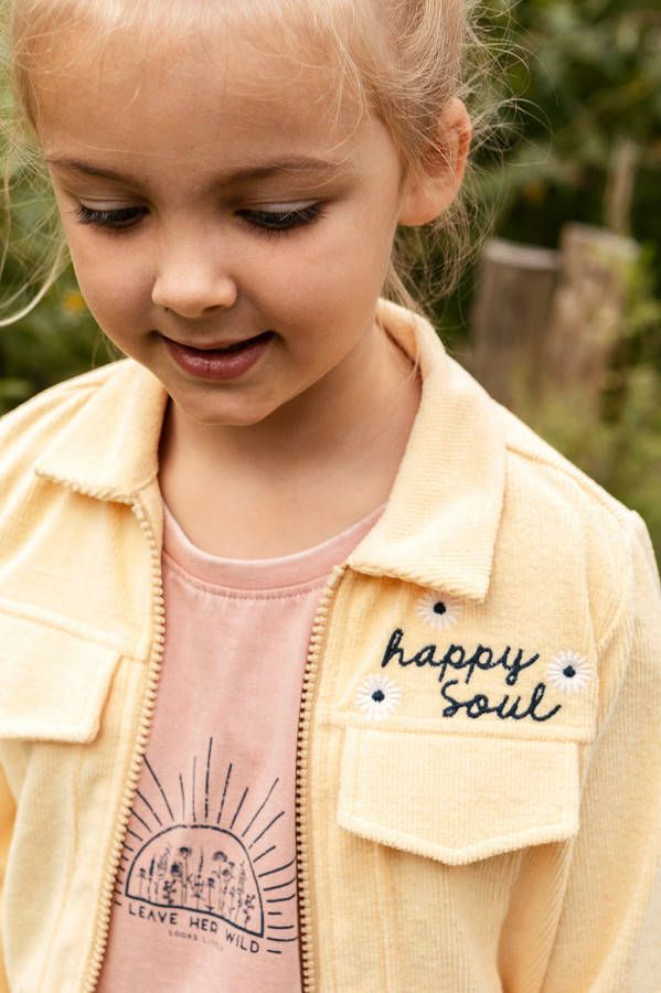 Looxs Revolution Jasje rib velours soft vanille voor meisjes in de kleur